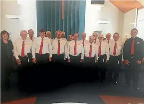  ?? KATRINA TANIRAU ?? Male Voice Waikato choir.