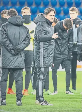  ?? FOTO: EFE ?? Berizzo, en el entrenamie­nto de ayer en Ucrania El Celta cree en la remontada