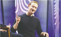  ?? George Frey / Bloomb erg Files ?? CEO Mark Zuckerberg’s personal involvemen­t could
give traction to Facebook’s new Shops feature.