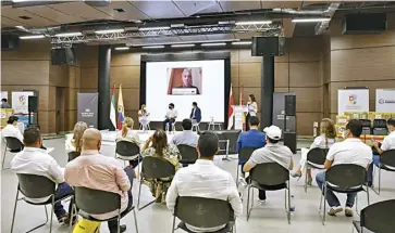  ?? MERY GRANADOS ?? Aspecto del evento de entrega de los insumos médicos en Puerta de Oro.