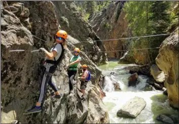  ?? PROVIDED BY MOUNTAIN TRIP ?? The Ouray Via Ferrata is one of the top adventure attraction­s in the mountain town.