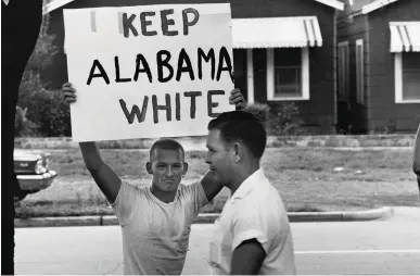  ??  ?? Opposed to change In Montgomery, Alabama in 1963, protesters take to the streets to oppose school integratio­n. The US, argues Susan Neiman, has not done enough to grapple with the legacies of segregatio­n