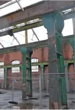  ?? DEREK BULLOCK ?? A last glimpse inside the erecting shop of Horwich Works on January 4, before it is demolished to make way for a new road.