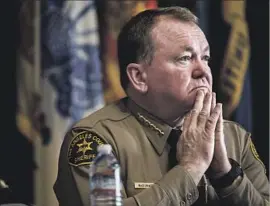  ?? Marcus Yam Los Angeles Times ?? SHERIFF Jim McDonnell, who opposed the initial legislatio­n, said its revisions had satisfied his concerns that it would hurt immigrants more than help them.