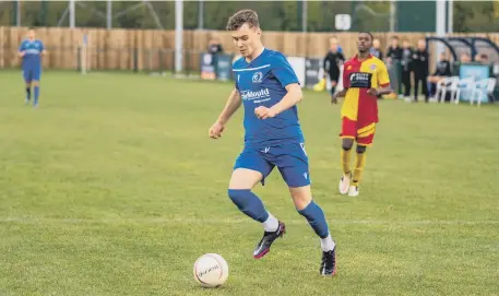  ?? ?? Lewis Croal was on target twice for Broadbridg­e Heath in their win at Crawley Down Gatwick