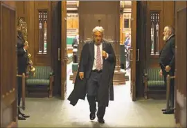  ?? Jessica Taylor U.K. Parliament ?? JOHN BERCOW, speaker of the House of Commons, departs on his last day. His divisive tenure was capped by the Brexit drama that gave him a global platform.