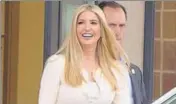  ?? AP ?? Ivanka Trump says ‘Lock Her Up’ slogan does not apply to her.