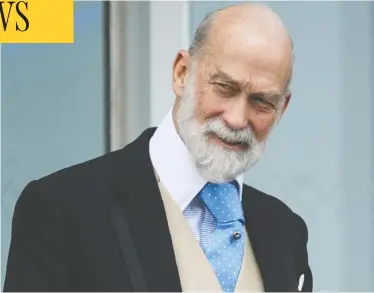  ?? LEON NEAL/AFP VIA GETTY IMAGES ?? Britain's Prince Michael of Kent, shown in 2016, has been caught offering investors access to the Kremlin in exchange for personal gain. There is no criminalit­y alleged, but Russia is seen by Britain as a prime national security threat.