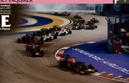  ??  ?? 2015 Formula 1 Singapore Airlines Singapore Grand Prix