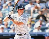  ?? Rich Schultz/Getty Images ?? The New York Yankees’ DJ LeMahieu in action against the Kansas City Royals during a game last season in New York.