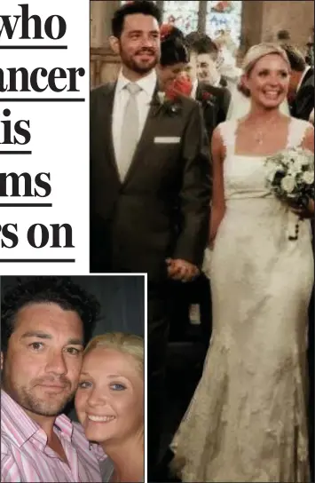  ??  ?? ‘Soul mates’: Chris Clark and wife Charlotte married ten days after his diagnosis