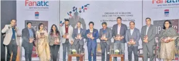  ?? PHOTOS: HTCS/SHASHI S KASHYAP ?? Guests at the book launch of Dreams of a Billion - India and the Olympic Games