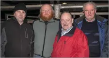  ?? Dan Breen (Firies), Joe Dillon (Abbeydorne­y), Frank Breen (Firies) and Mike Dee (Ballyduff) at the Beef Plan meeting. ??