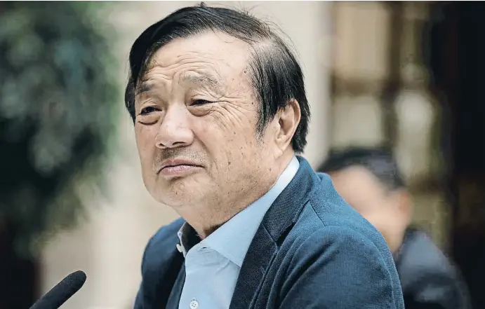  ?? VINCENT YU / AP ?? Ren Zhengfei, fundador de Huawei, compañía que despierta ahora las mayores sospechas de espionaje para Estados Unidos