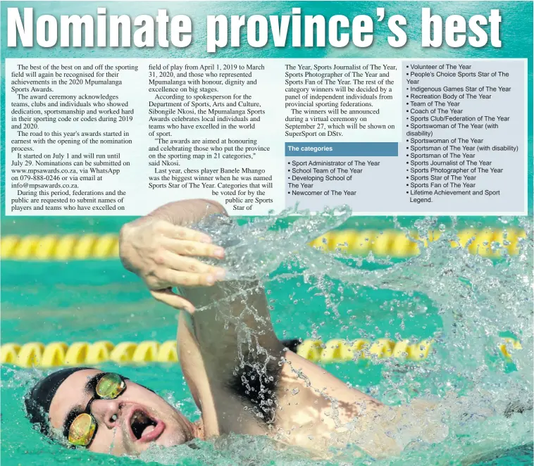  ?? > Photo: Hennie Homann / www.hhphotoxpr­ess.co.za ?? Last year’s Sportsman of The Year (with disability), Raymond de Freitas.