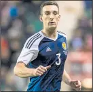  ??  ?? Rangers captain Lee Wallace picked up a knock during Scotland’s 1-0 win over Slovenia last Sunday night