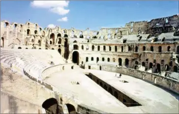  ?? FETHI BELAID/AFP ?? A view of the of the Roman amphitheat­re at El-Jem , the third biggest in the world, in April 2001.