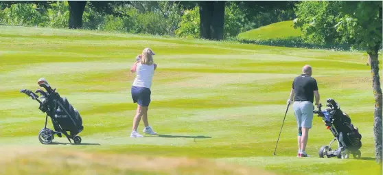  ??  ?? On the course Clubs such as Stirling have seen large numbers playing in the past few weeks after lockdown