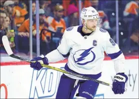  ?? MATT SLOCUM AP ?? Tampa Bay captain Steven Stamkos says of COVID-19, “... I don’t think a lot is going to change moving forward here for the next couple weeks.”