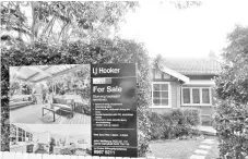  ??  ?? A 3-bedroom home in Sydney’s northern suburb of Chatswood is shown for sale, after an auction was abandoned earlier in June. — Reuters photo