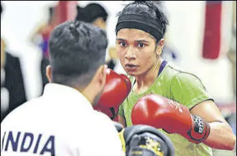  ?? RAJ K RAJ/HT PHOTO ?? Nikhat Zareen will not be able to stake claim in 51kg as the federation has decided to send Mary Kom for the Tokyo Olympics qualifier without trials.