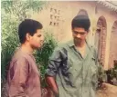  ??  ?? With brother Sumit (right) in their neighbourh­ood during his NSD days