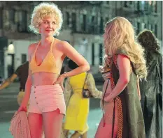  ??  ?? Maggie Gyllenhaal, left, stars as Eileen (Candy) Merrell in The Deuce.