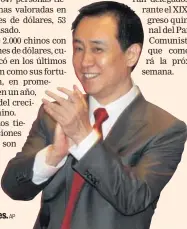  ?? AP ?? La fortuna de Xu Jiayin casi se cuadruplic­ó hasta los $43.000 millones.