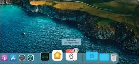  ??  ?? Ist Handoff auf beiden Geräten aktiv, bietet der Mac zu vielen Aktionen auf der Uhr die Übernahme durch seine korrespond­ierende App im Dock an.