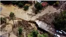  ?? Kastamonu, Turkey ?? An aerial view shows a destroyed in a flooded area following heavy rainfalls near