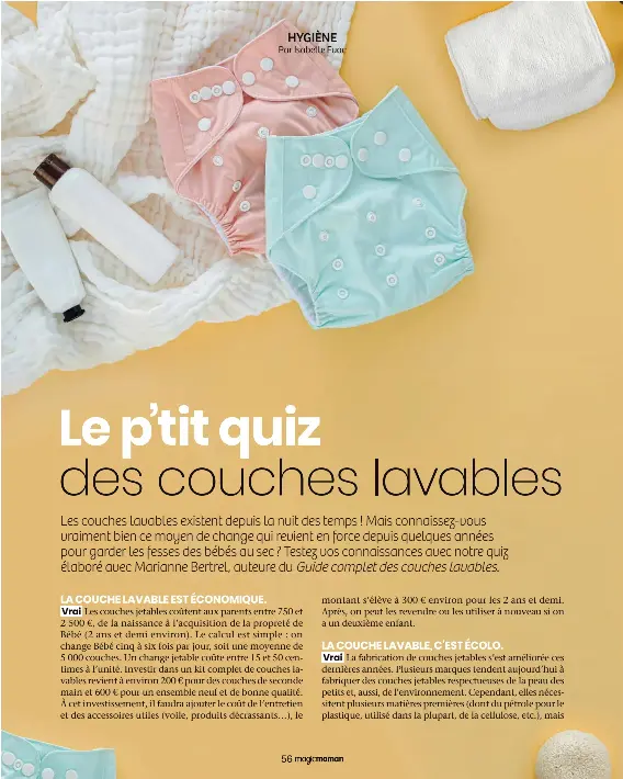 Hygiene Le P Tit Quiz Des Couches Lavables Pressreader
