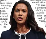  ??  ?? ‘Disappoint­ed’ Gina Miller