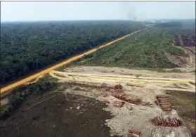  ?? AP file photo ?? An area of forest on fire near a logging area in the Transamazo­nica highway region, in the municipali­ty of Humaita, Amazonas state, Brazil, Sept. 17, 2022. In a victory speech on Oct. 30, Brazil’s president-elect Luiz Inácio Lula da Silva promised to reverse a surge in deforestat­ion in the Amazon rainforest.