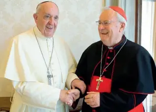  ??  ?? Il presidente della Conferenza episcopale italiana, il fiorentino Gualtiero Bassetti, con Papa Francesco (foto Diocesi di Perugia)