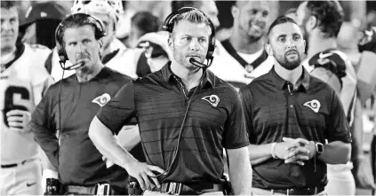  ?? JAYNE KAMIN-ONCEA, USA TODAY SPORTS ?? The Rams’ Sean McVay, the youngest head coach in NFL history, is off to a strong start.