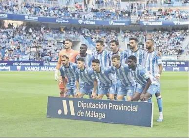  ?? ?? El once del Málaga ante el Mirandés.
CARLOS GUERRERO