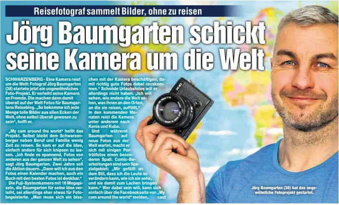  ??  ?? Jörg Baumgarten (38) hat das ungewöhnli­che Fotoprojek­t gestartet.