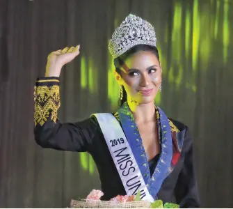  ??  ?? MISS Universe Philippine­s 2019 Gazini Ganados