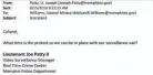  ?? FEDERAL COURT RECORDS ?? The ACLU included this email as an exhibit to argue that Memphis police are conducting political surveillan­ce. The message refers to a protest at Graceland. This is one of hundreds of pages of documents recently unsealed in the lawsuit.