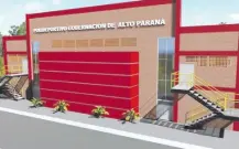  ??  ?? Maqueta del polideport­ivo que proyecta construir la Gobernació­n de Alto Paraná.