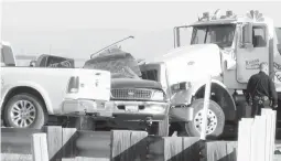  ??  ?? A screen grab from NBC’s web stream shows the traffic collision site near the US-Mexico border in US Southern California, where over a dozen people were killed on March 2, 2021. (Xinhua)