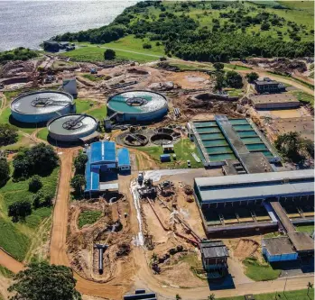  ?? ?? Constructi­on under way at the Nsezi Water Treatment Plant in Richards Bay