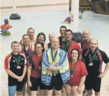  ??  ?? The Deepings Masters team which won 38 medals at the Lincolnshi­re Masters County Championsh­ips