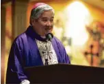  ??  ?? Archbishop Soc Villegas, CBCP President, officiates during the Thanksgivi­ng anniversar­y Mass.