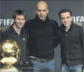  ?? F: m.montilla ?? Messi, guardiola y Xavi, protagonis­tas de un Barça histórico