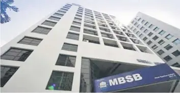  ??  ?? GOOD START: MBSB has had a good start to the year with above expectatio­n earnings of RM166 million recorded for 1QFY13.