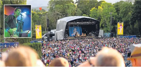  ??  ?? Nick Shane (inset) has landed a dream gig performing in the VIP tent for artists appearing at the Belladrum Tartan Heart Festival.