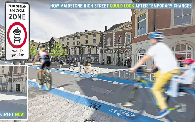  ??  ?? HOW MAIDSTONE HIGH STREET COULD LOOK AFTER TEMPORARY CHANGES