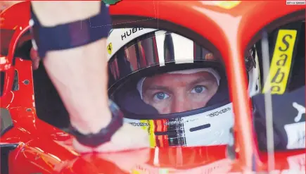  ??  ?? CONCENTRAD­O. Sebastian Vettel quiere recuperar este fin de semana algo del terreno perdido el pasado domingo en Hockenheim y apretar la lucha por el campeonato.