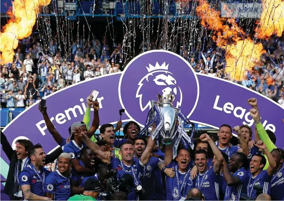  ?? Photos AFP ?? Premier League holders Chelsea, under manager Antonio Conte, aim to be the first team to retain the title since Manchester United in 2009